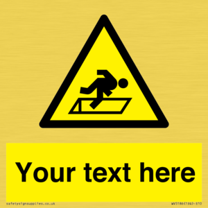 Custom Warning Hatch Sign